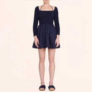 Staud Cassidy dress Size (4) Small navy blue (NWT)